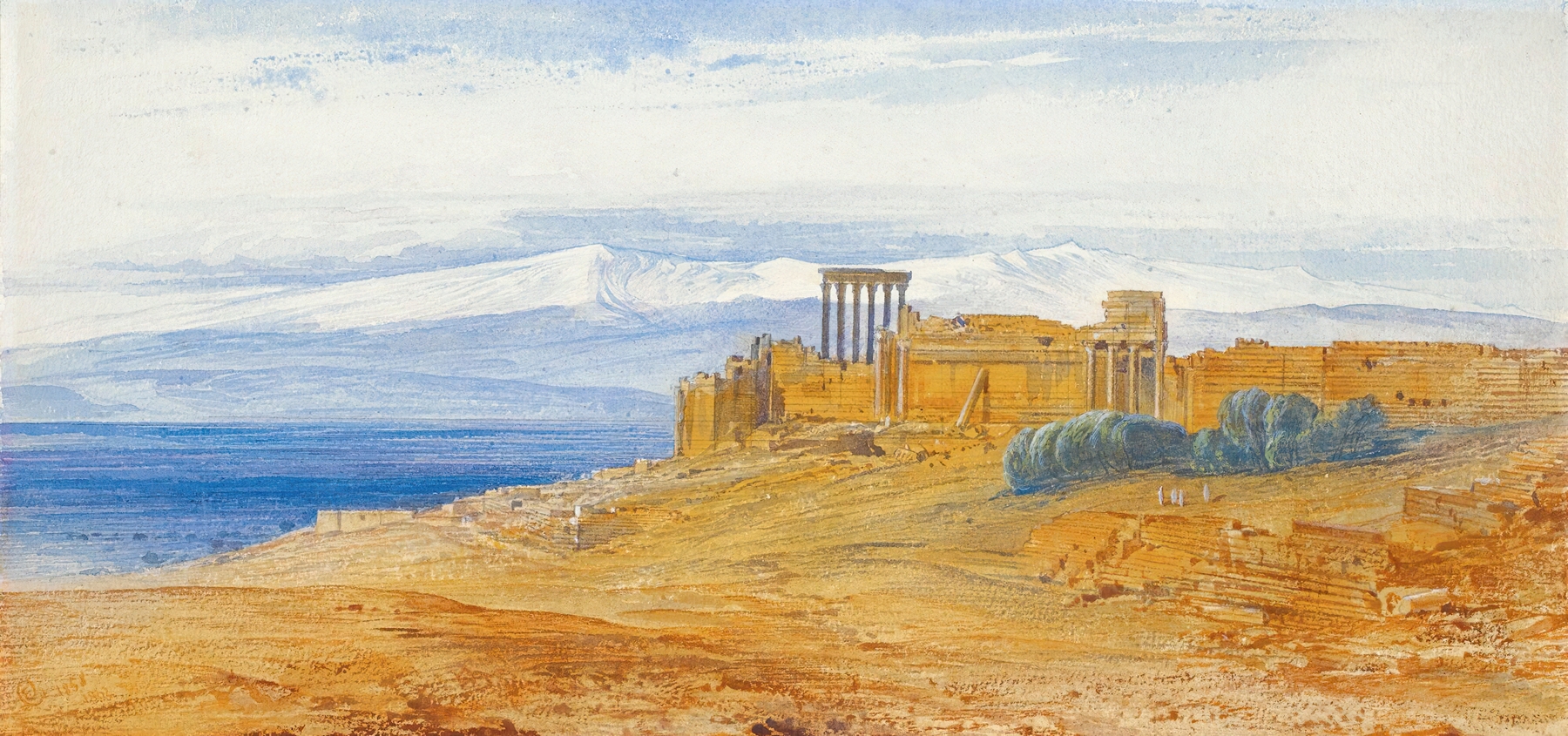 Baalbek, Lebanon by Edward Lear