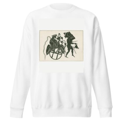 Bacchus seated in a winged chariot by Louis Petit Sweatshirt