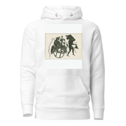 Bacchus seated in a winged chariot by Louis Petit Hoodie