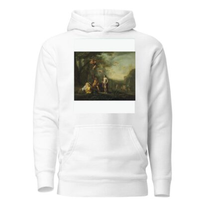 Bacchus, Venus and Ceres under a grapevine in a pastoral landscape with putti, nymphs and satyrs by Cornelis Van Poelenburch Hoodie
