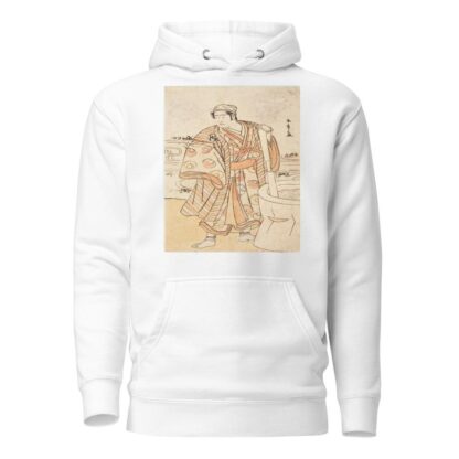 Bandō Mitsugorō I as the Spirit of an Egret Disguised as Cotton Maker Megamagosaburō by Katsukawa Shunshō Hoodie