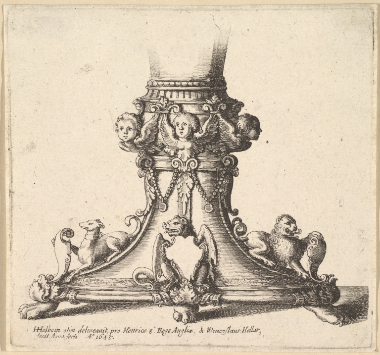 Base of an ornamental cup by Wenceslaus Hollar