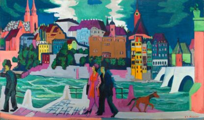 Basel with the Rhine by Ernst Ludwig Kirchner T-Shirt