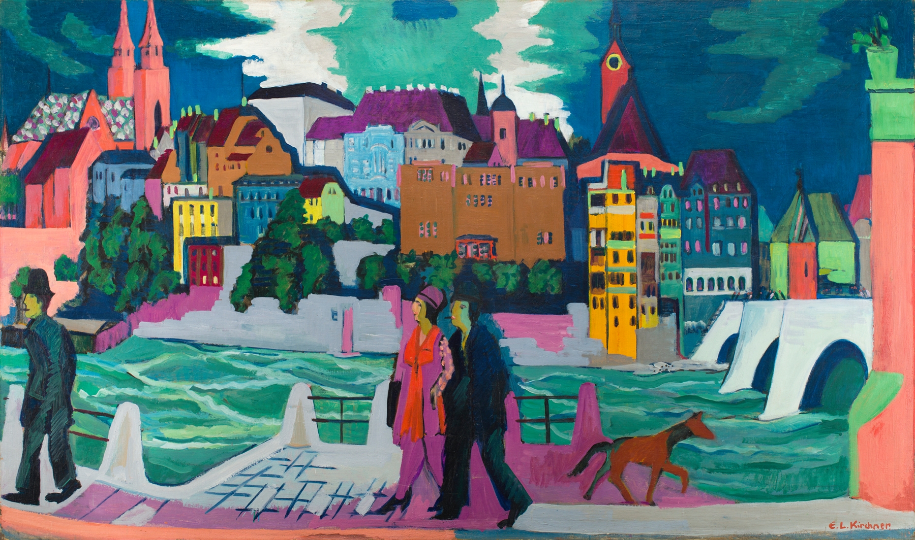 Basel with the Rhine by Ernst Ludwig Kirchner