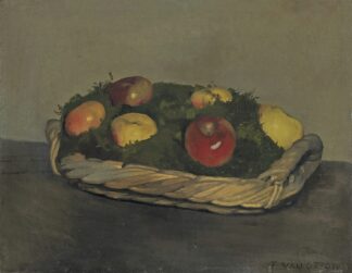 Basket With Red And Yellow Apples by Félix Vallotton