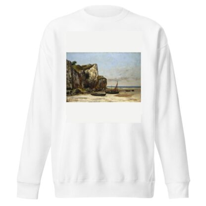 Beach in Normandy by Gustave Courbet Sweatshirt