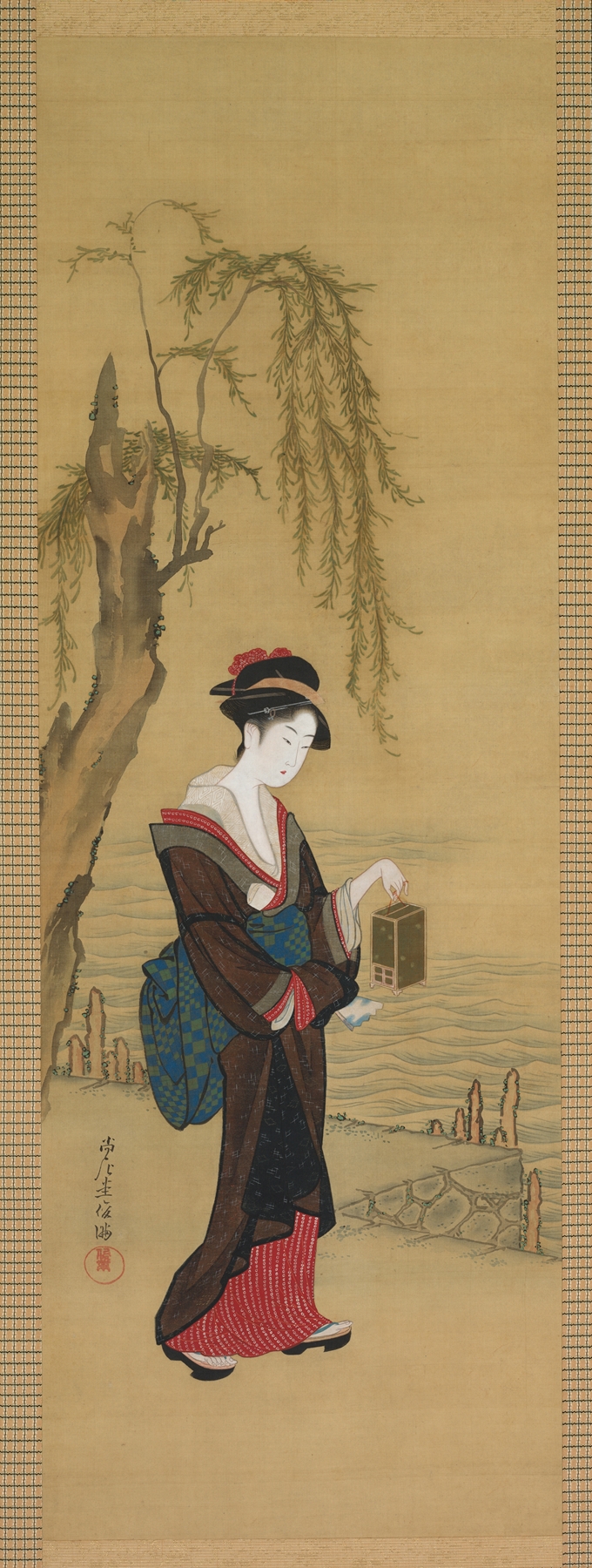 Beauty with Fireflies by Kubo Shunman