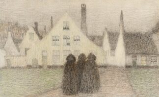Béguinage avec vieilles femmes by Henri Le Sidaner