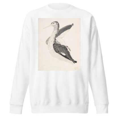 Bird, Perhaps an Egret, Seen in Profile with One Wing Lifted by Count Giorgio Durante Sweatshirt