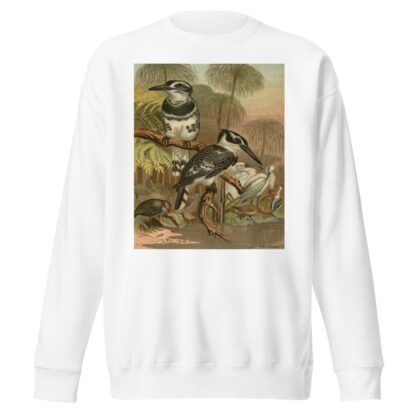 Black and White Kingfisher. by John George Wood Sweatshirt