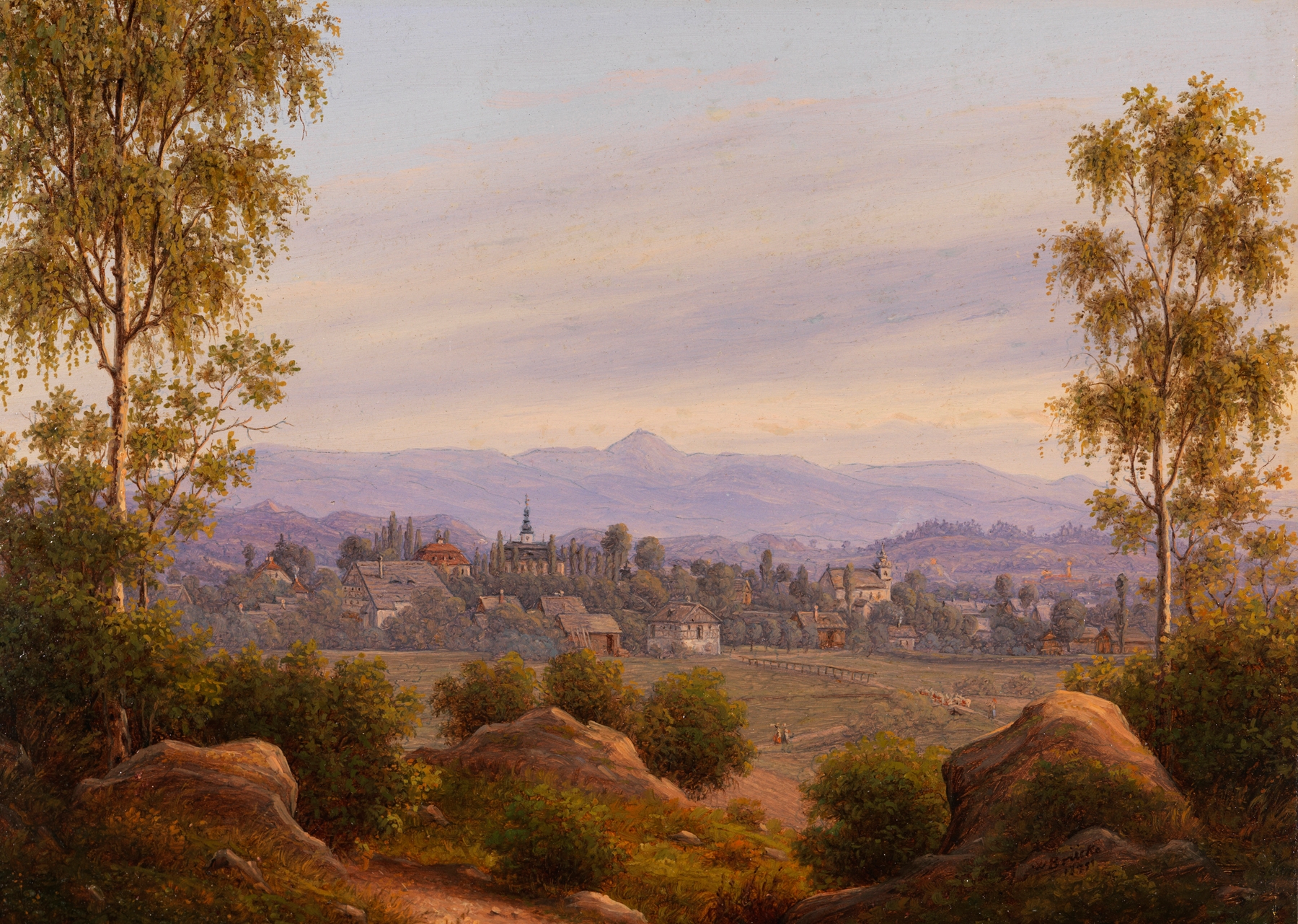 Blick auf Bad Warmbrunn by Wilhelm Brücke