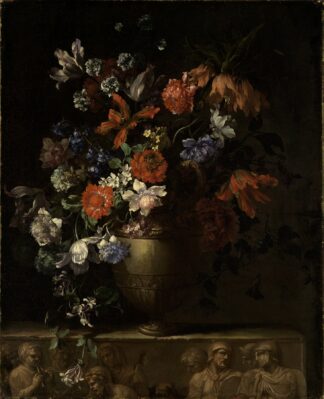 Blumenstillleben in Vase. by Jean-Baptiste Monnoyer