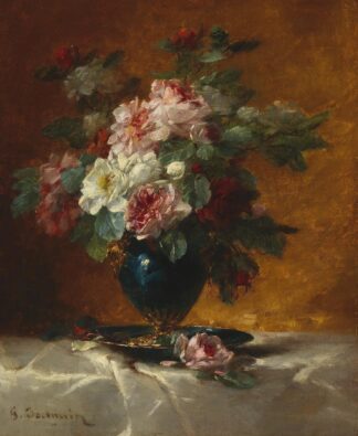 Blumenstück mit Rosen by Georges Jeannin