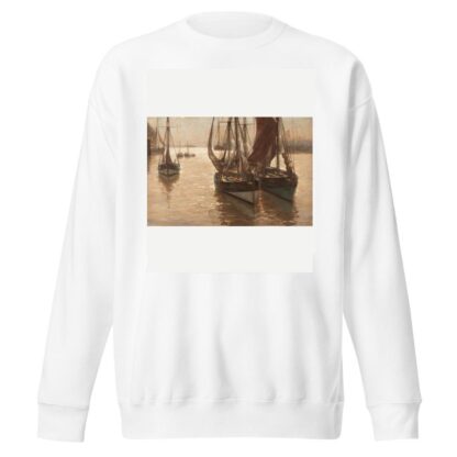 Boats in the harbour by Erwin Carl Wilhelm Günther Sweatshirt