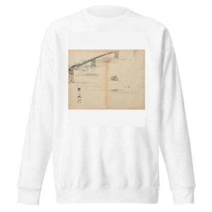 Boats on a River by Kawanabe Kyōsai Sweatshirt