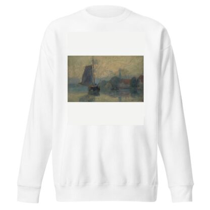 Bords de la Schie à Delft, effet de brouillard by Albert Lebourg Sweatshirt