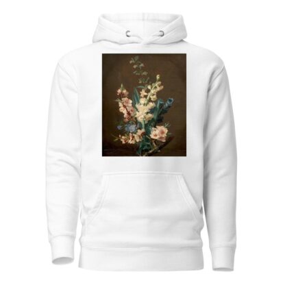 Branche de pommier et pieds d’alouettes, avec un vol d’abeille by Jean-Baptiste Gallet Hoodie