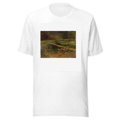 Bridge over a stream by Christian Friedrich Gille T-Shirt