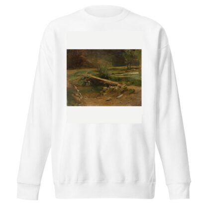 Bridge over a stream by Christian Friedrich Gille Sweatshirt