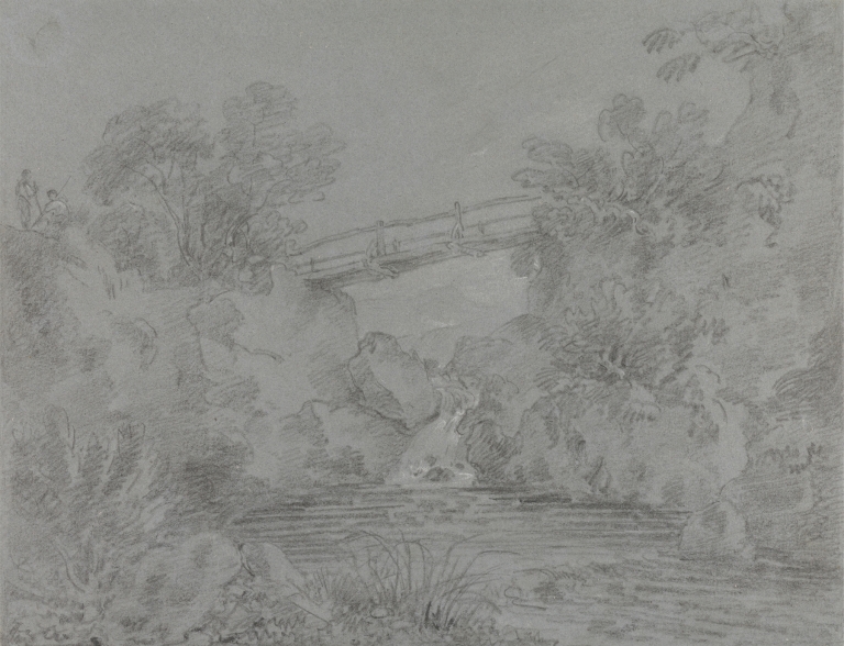 Bridge over Pool at Llanrwst by George Howland Beaumont