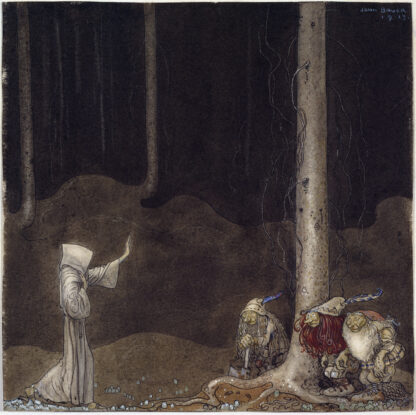 Brother St. Martin and the Three Trolls by John Bauer