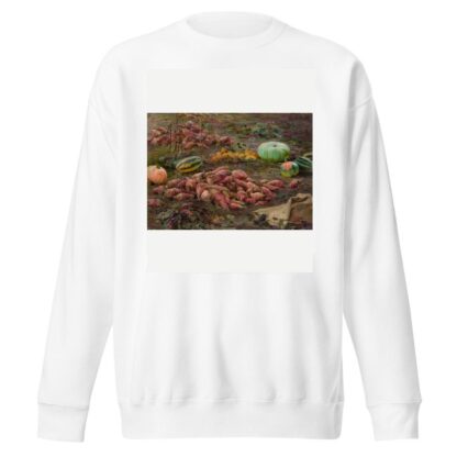 Bumpkins and pumpkins in the field by Maria Klass-Kazanowska Sweatshirt