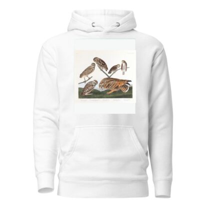 Burrowing owl. Large-headed burrowing owl. Little night owl. Columbian owl. Short-eared owl by John James Audubon Hoodie