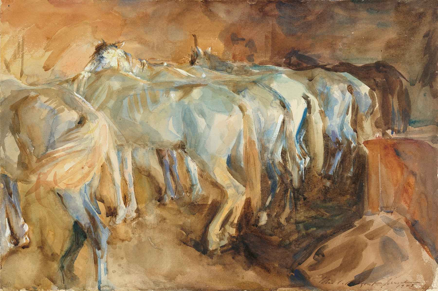 Bus Horses in Jerusalem by John Singer Sargent