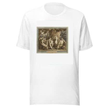 Calypso Watches Telemachus with Cupid on His Knee, While Mentor Watches in Anger, from The Adventures of Telemachus, Book 7 by Bartolomeo Pinelli T-Shirt