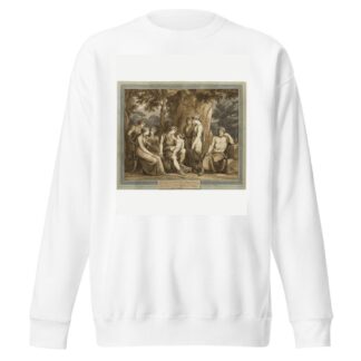 Calypso Watches Telemachus with Cupid on His Knee, While Mentor Watches in Anger, from The Adventures of Telemachus, Book 7 by Bartolomeo Pinelli Sweatshirt