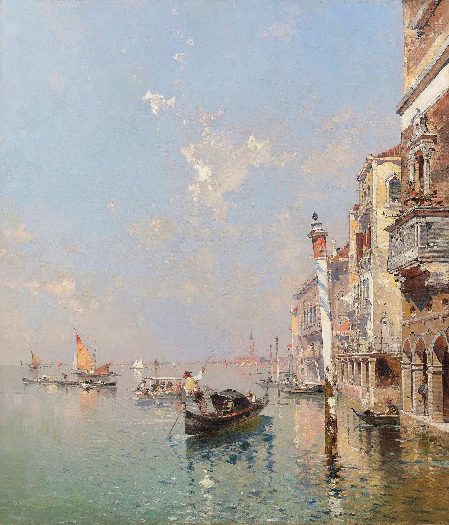 Canale della Giudecca in Venedig by Franz Richard Unterberger