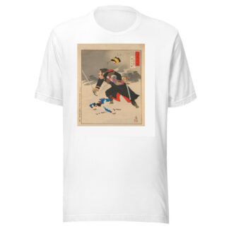 Captain Higuchi, Company Commander in the Sixth Division, from the Series ‘Mirror of Famous Army and Navy Men’ by Kobayashi Kiyochika T-Shirt