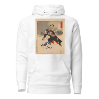 Captain Higuchi, Company Commander in the Sixth Division, from the Series ‘Mirror of Famous Army and Navy Men’ by Kobayashi Kiyochika Hoodie