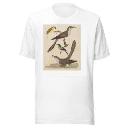 Carolina Cuckoo, Black-billed Cuckoo, Blue Yellow-backed Warbler, and Yellow Red-poll Warbler by Alexander Lawson T-Shirt
