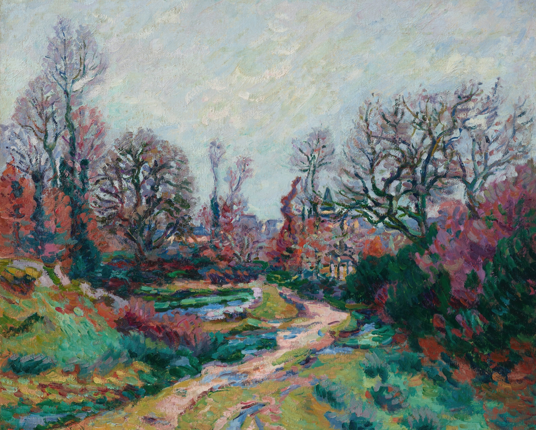 Chemin de l’abreuvoir, après la pluie by Armand Guillaumin