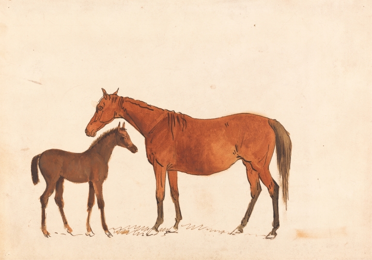 Chestnut Mare and Foal by Sawrey Gilpin