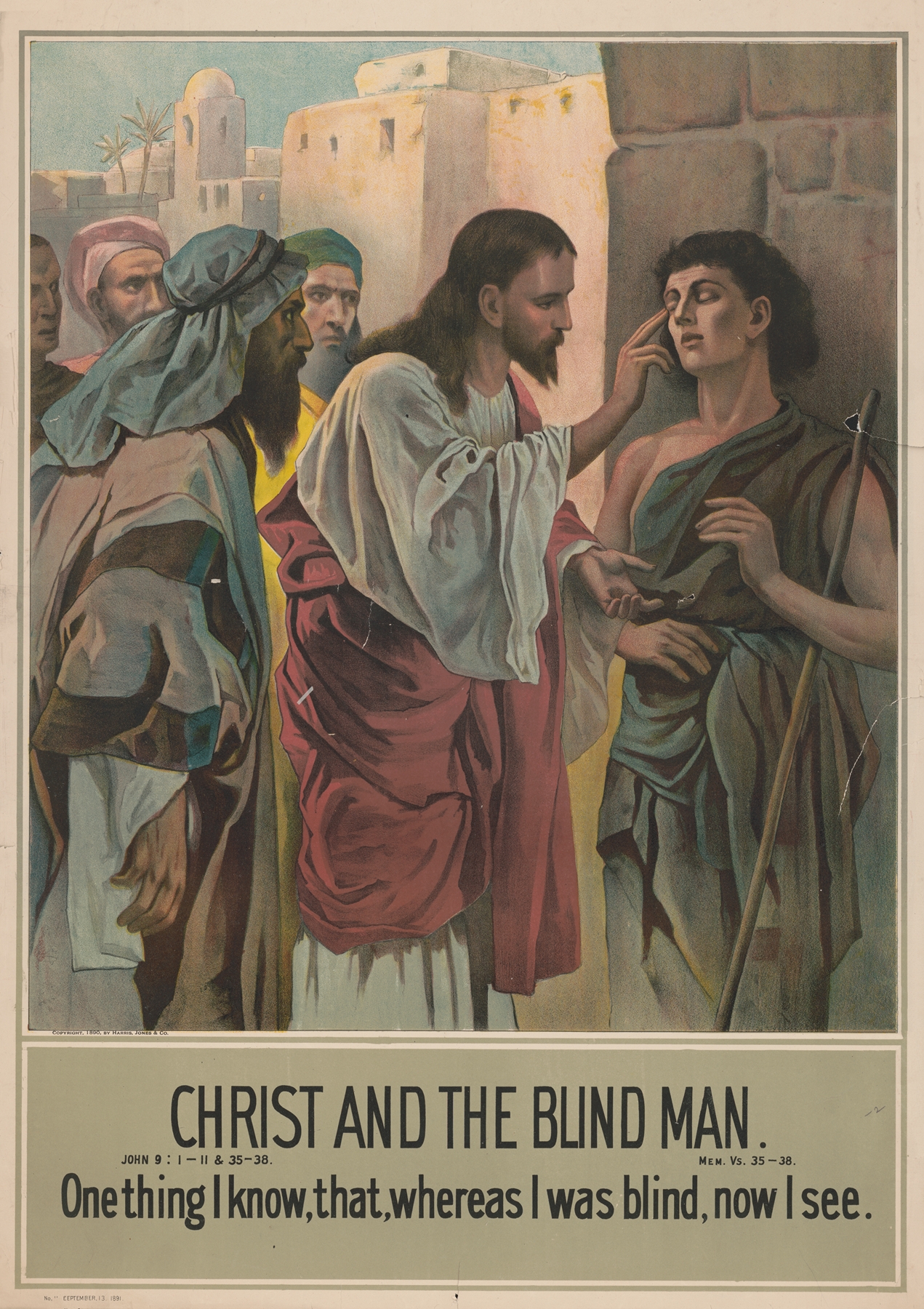 Christ and the blind man by Harris, Jones & Co