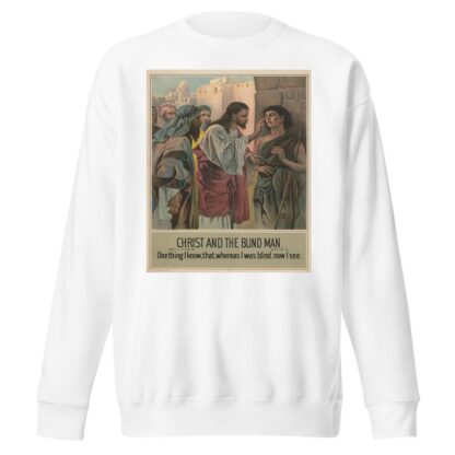 Christ and the blind man by Harris, Jones & Co Sweatshirt