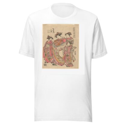 Courtesan Hanamusaki and Attendant by Koryûsai Isoda T-Shirt