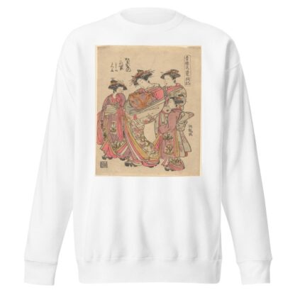 Courtesan Hanamusaki and Attendant by Koryûsai Isoda Sweatshirt