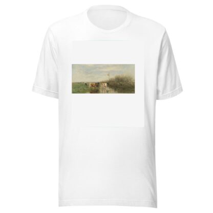 Cows in a Soggy Meadow by Willem Maris T-Shirt