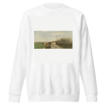 Cows in a Soggy Meadow by Willem Maris Sweatshirt