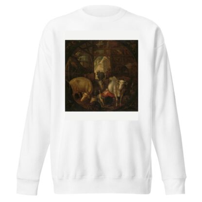 Cows in a stable; witches in the four corners by Roelant Savery Sweatshirt