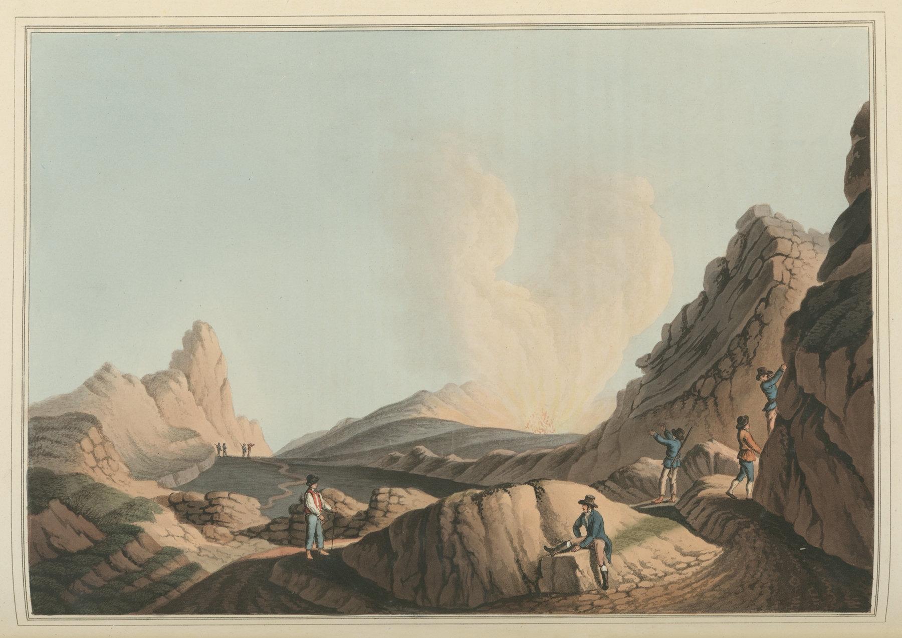 Crater in the Island of Stromboli by Luigi Mayer
