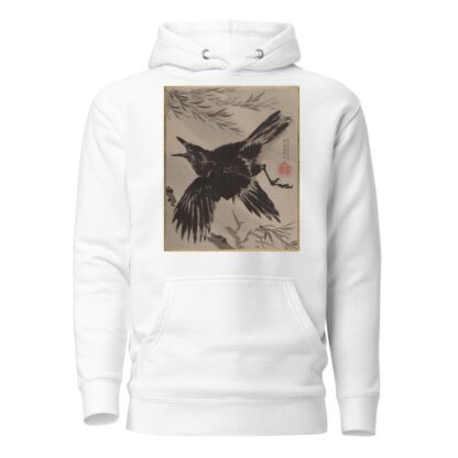 Crow and Willow Tree by Kawanabe Kyōsai Hoodie