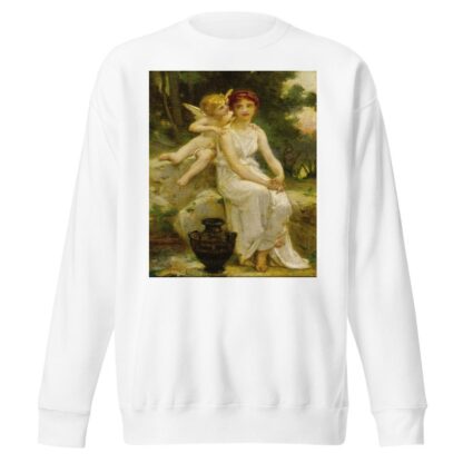Cupid Whispering to a Young Maiden by Guillaume Seignac Sweatshirt
