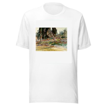 Cypress Trees at San Vigilio, Lake Garda by John Singer Sargent T-Shirt