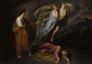 Dante And Virgil Meet Francesca Da Rimini And Paolo Malatesta by Style Of Ary Scheffer