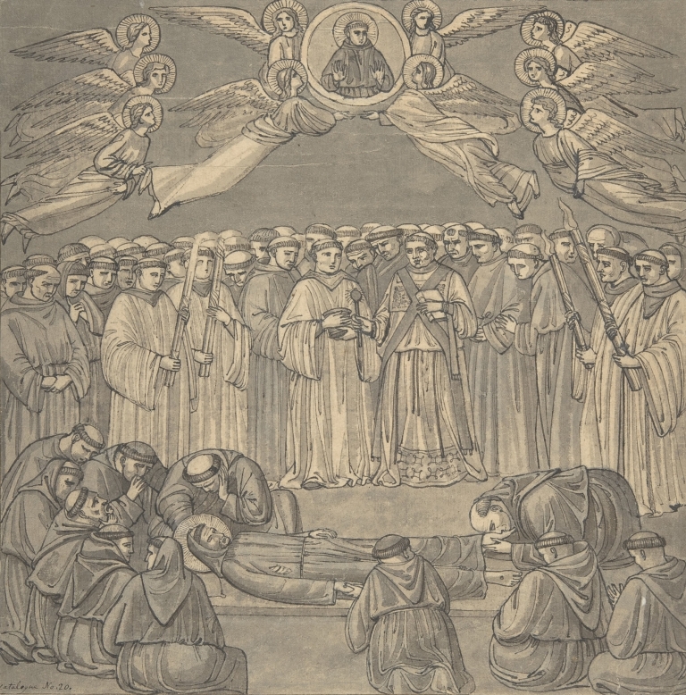 Death of St. Francis, after Giotto, upper Church S. Francesco, Assisi by William Young Ottley