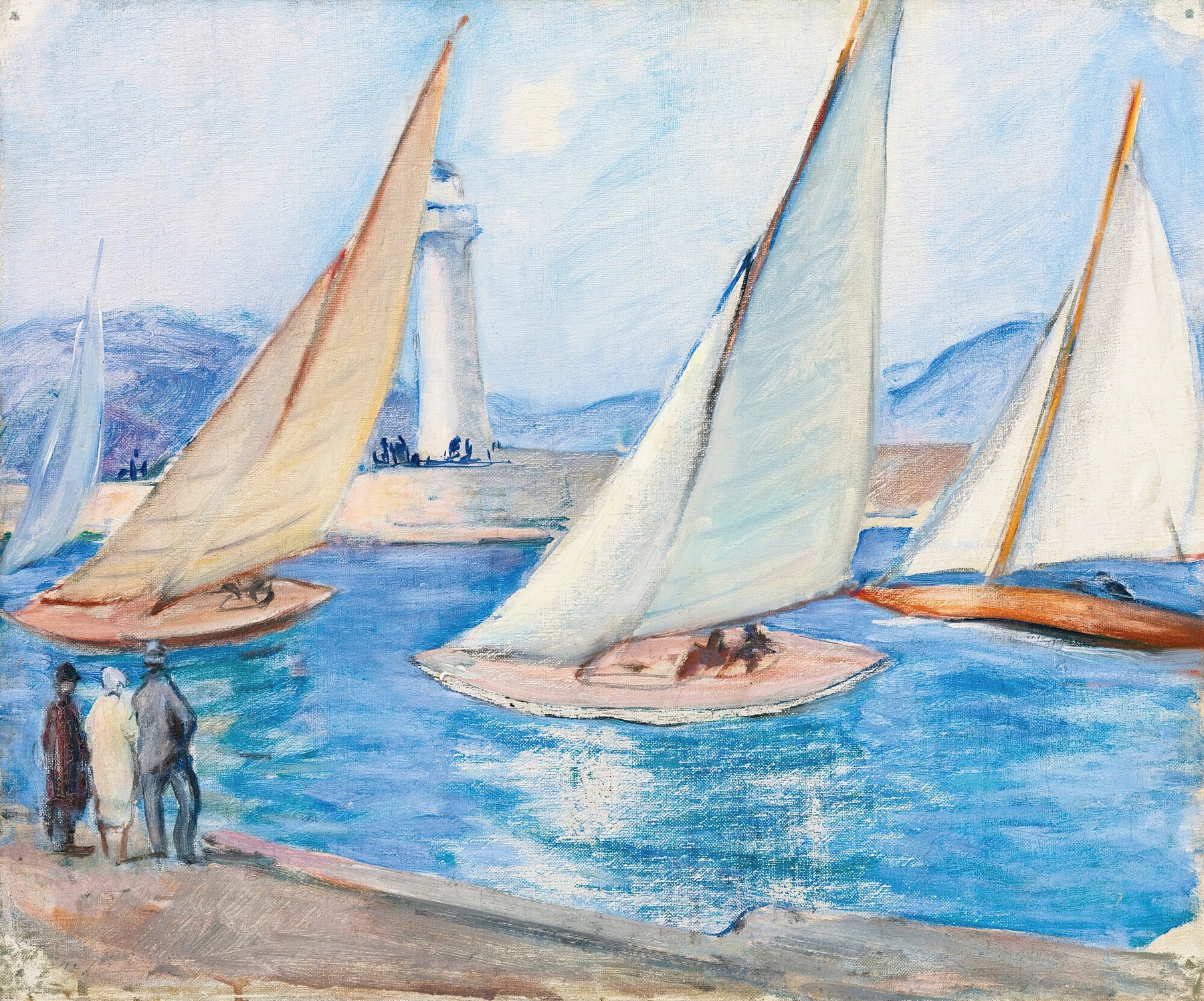 Départ De Régates Dans Le Midi, St. Tropez by Henri Lebasque